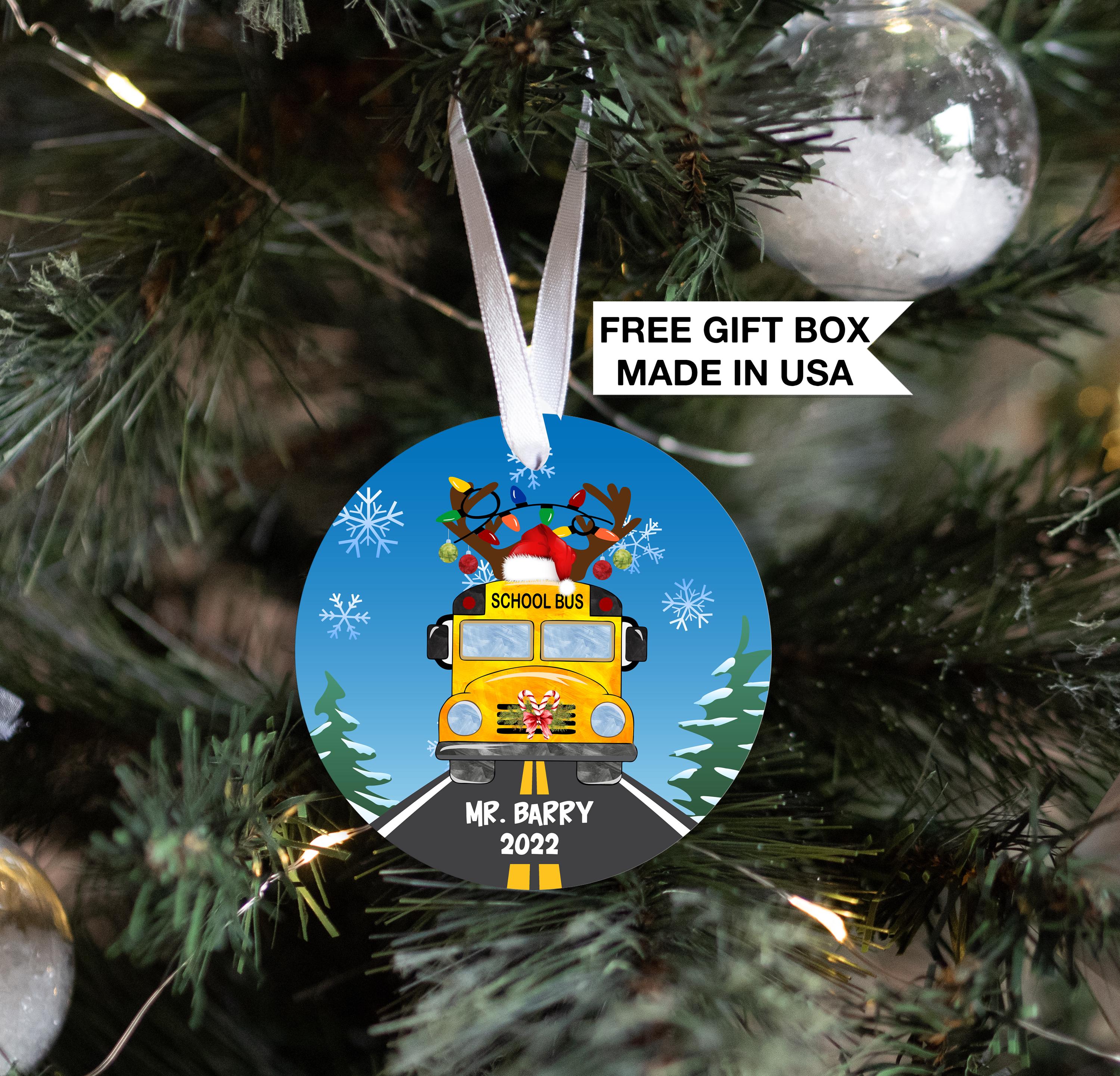 School Bus Driver Christmas Ornament, Personalized School Bus Driver Appreciation Gift