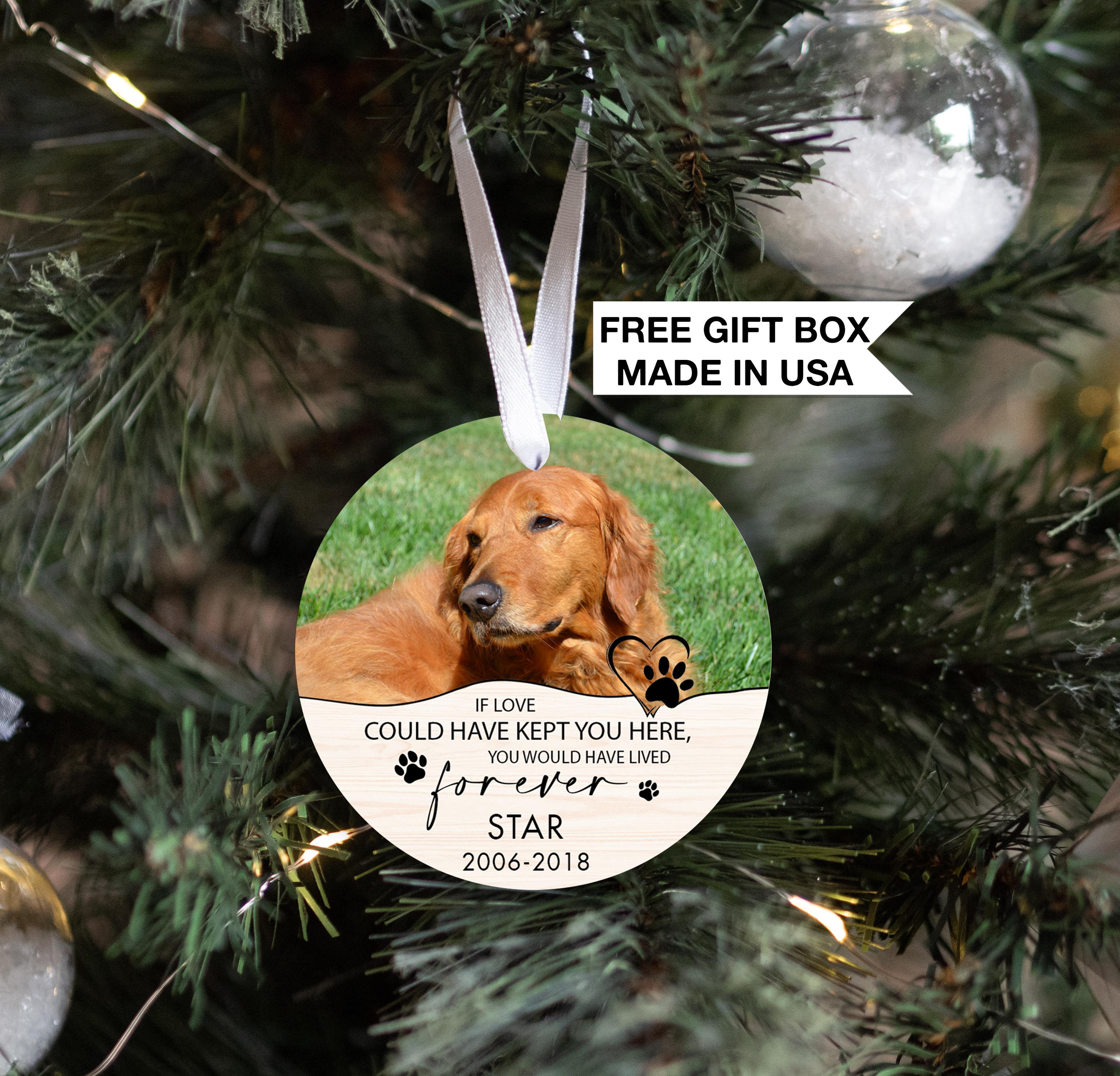 Pet Memorial Ornament, Dog Forever Loved Remembrance, Pet Loss Gift, In Loving Memory