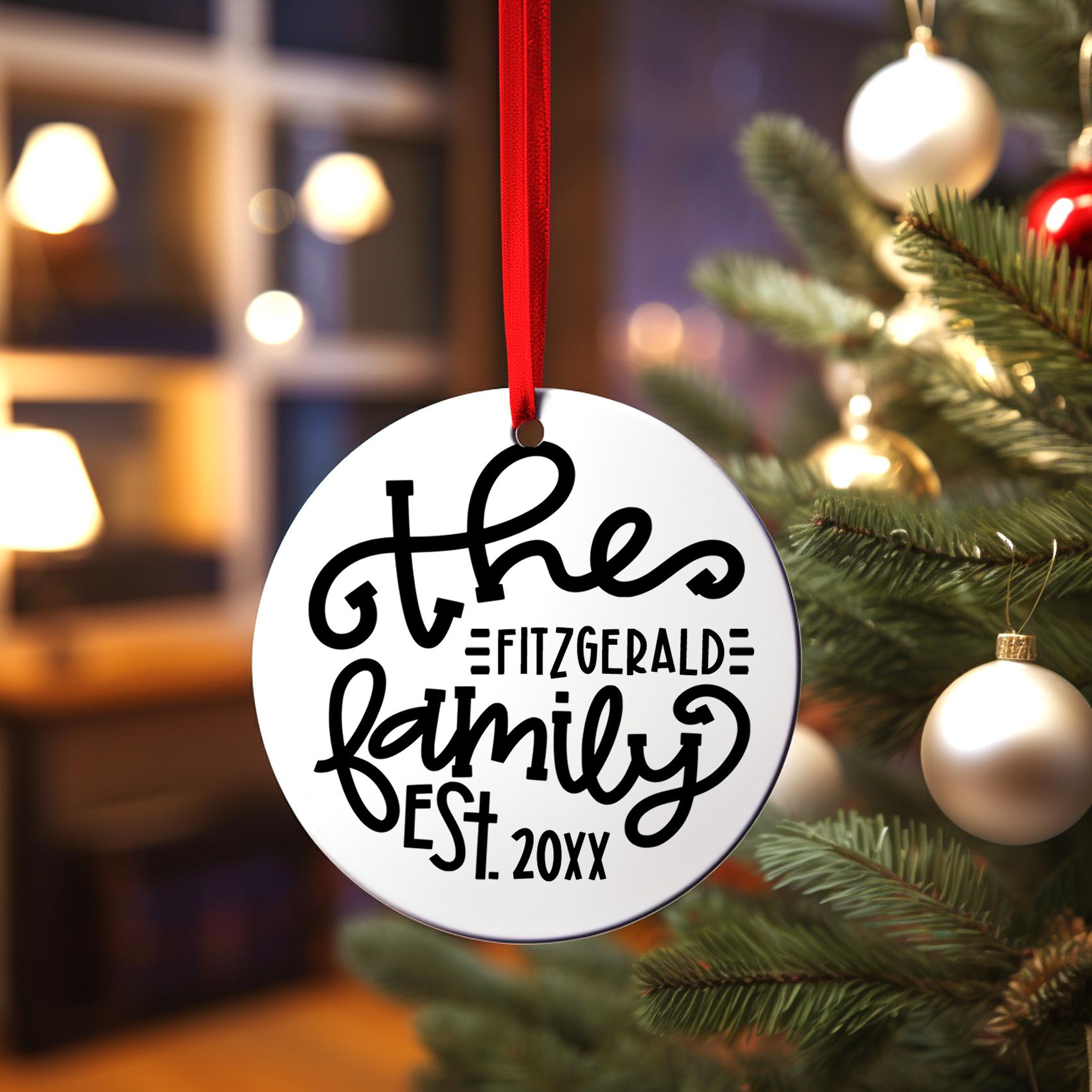Family Christmas Ornament, Personalized Our First Home Family Keepsake