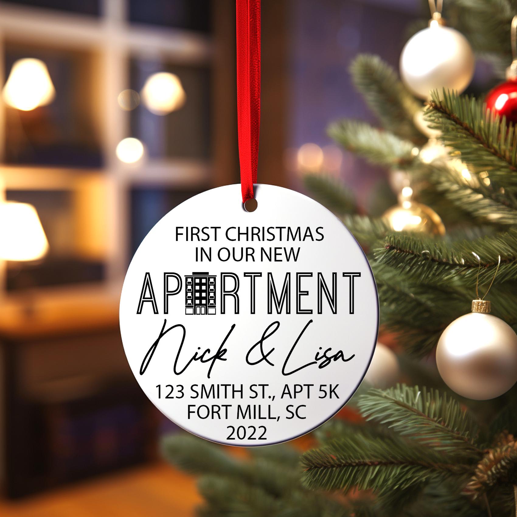 First Apartment Christmas Ornament, Personalized Our First Home Ornament Family Keepsake