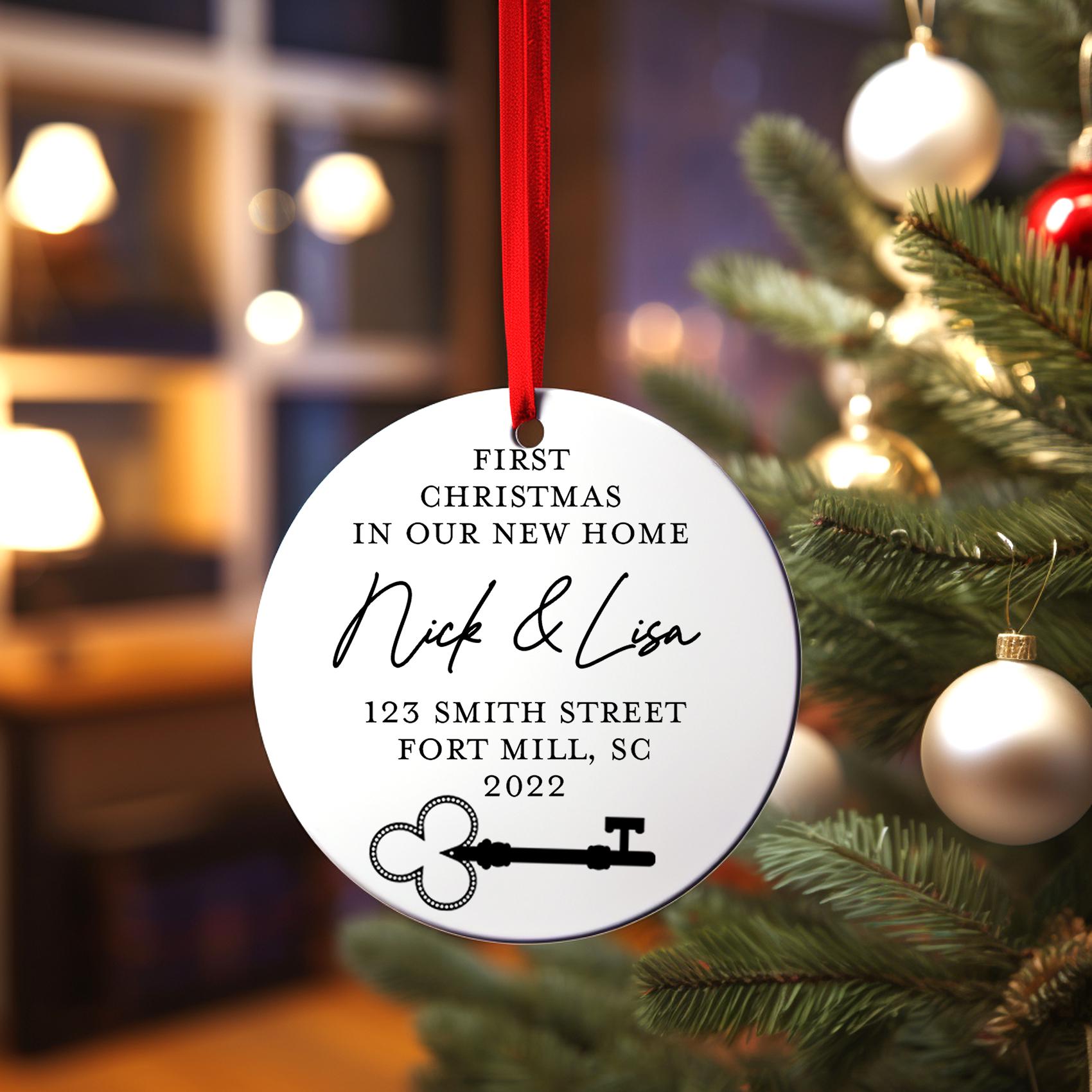 Personalized New Home Christmas Ornament, Our First Home Family Keepsake
