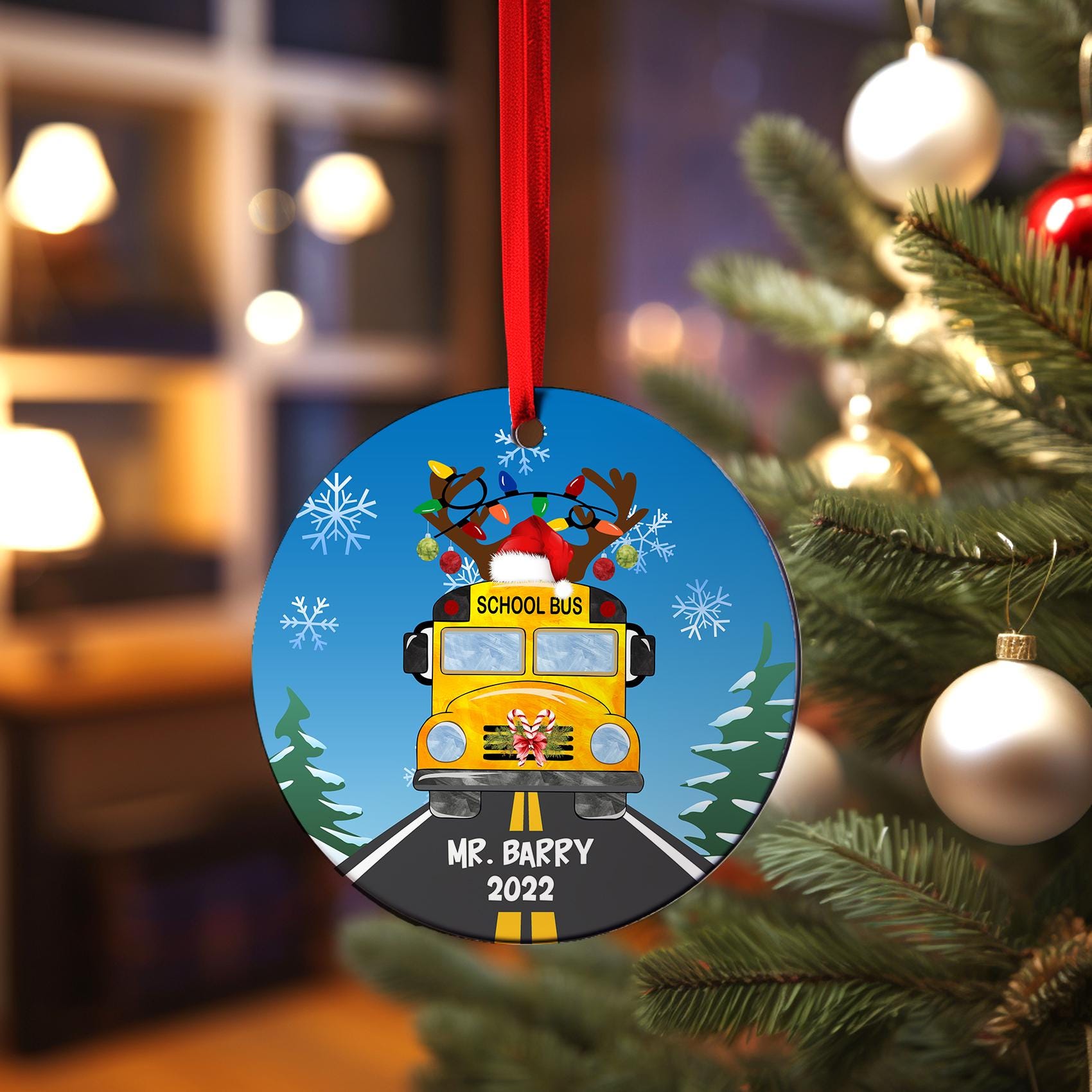 School Bus Driver Christmas Ornament, Personalized School Bus Driver Appreciation Gift