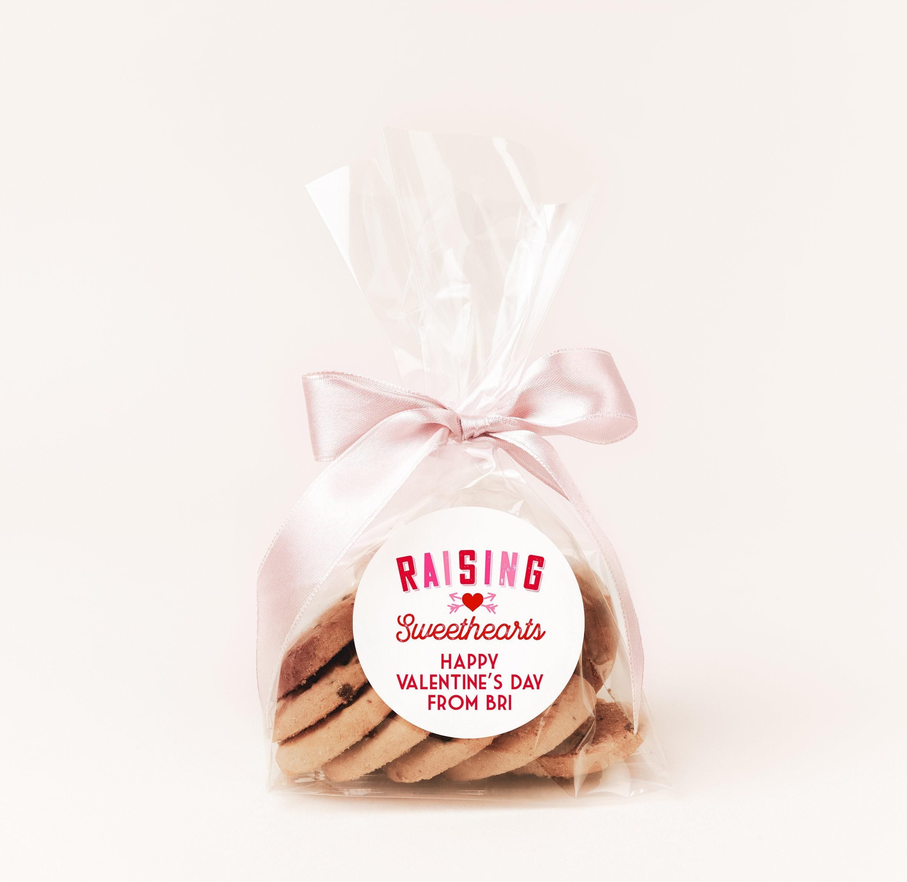 Raising Sweethearts Valentines Day Stickers - Personalized Valentine Round Sticker Labels - Classroom Valentines for School
