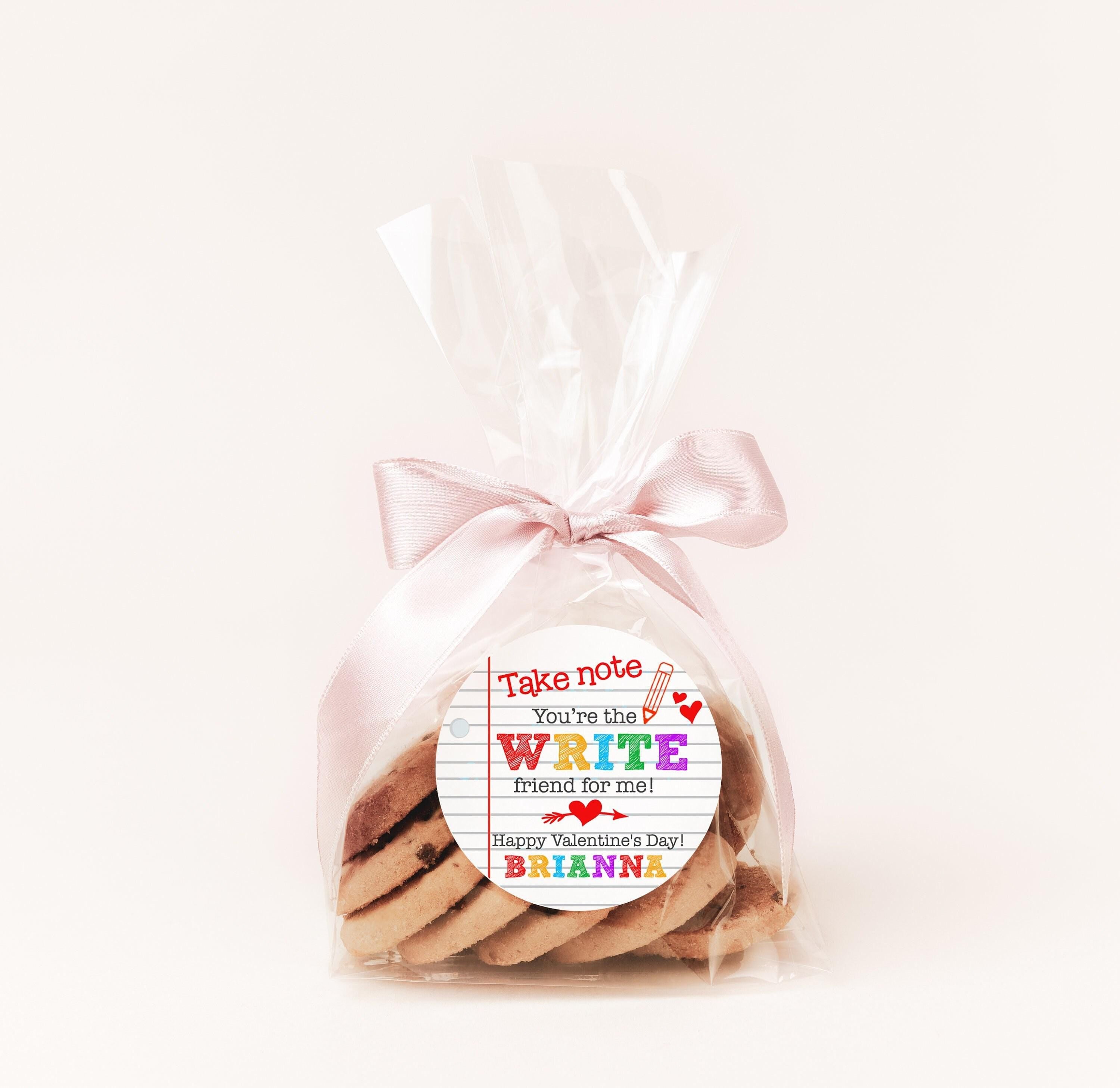 Valentine, Take Note Your the WRITE friend for me Valentines Day Stickers - Personalized Valentine Sticker Labels - Classroom Valentines