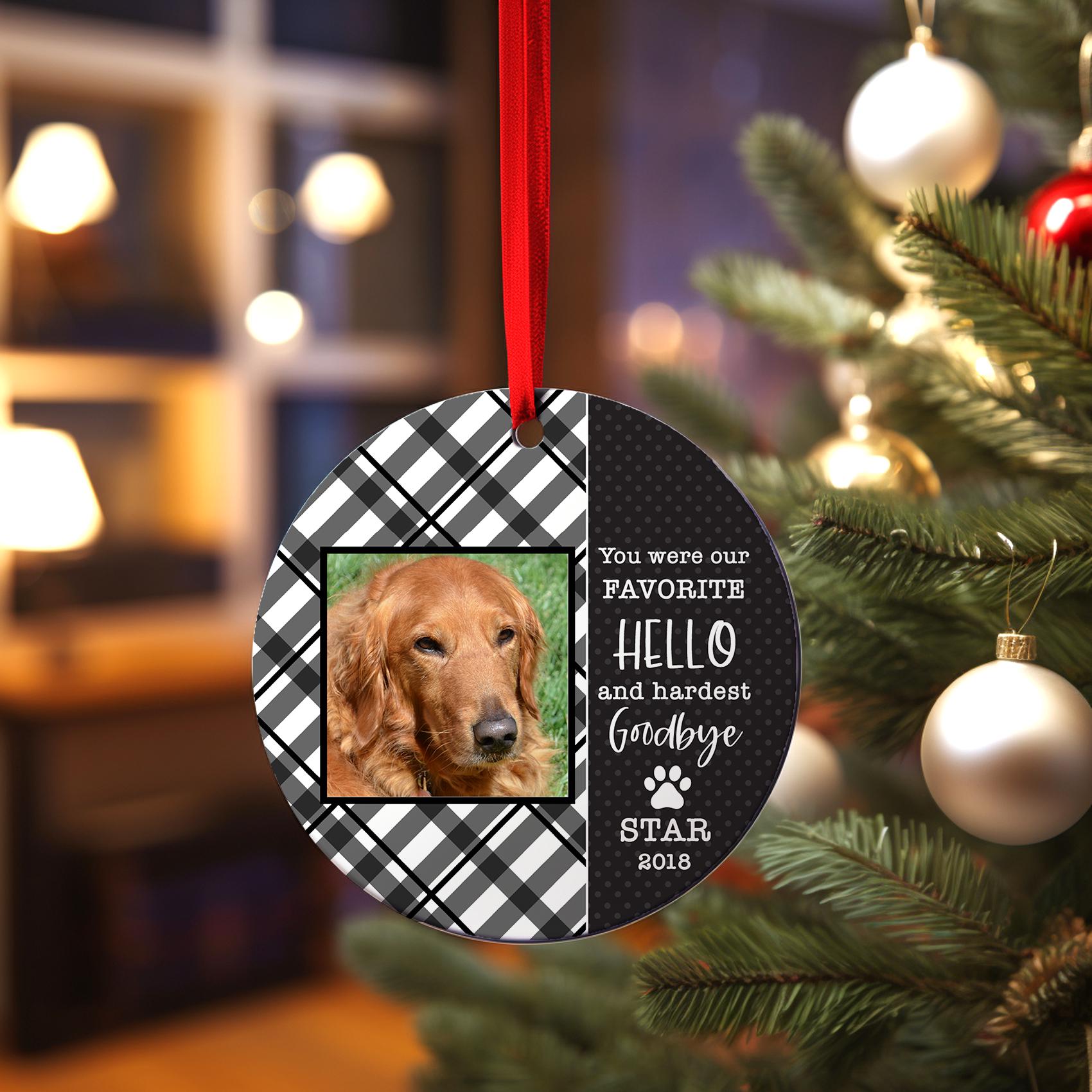 Personalized Pet Memorial Ornament | Memorial Gift for Loss of Dog | Christmas Ornament | Sympathy Gift for Loss of Pet Christmas Ornament