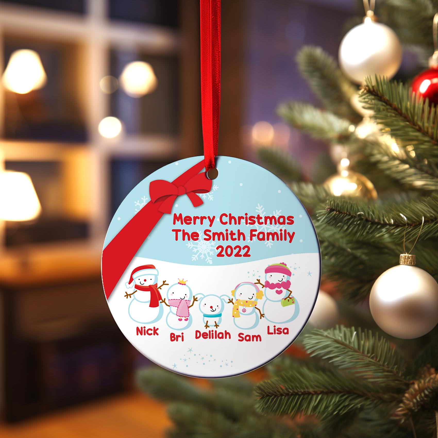 Snowman Family Christmas Ornament, Our Family Ornament 2025