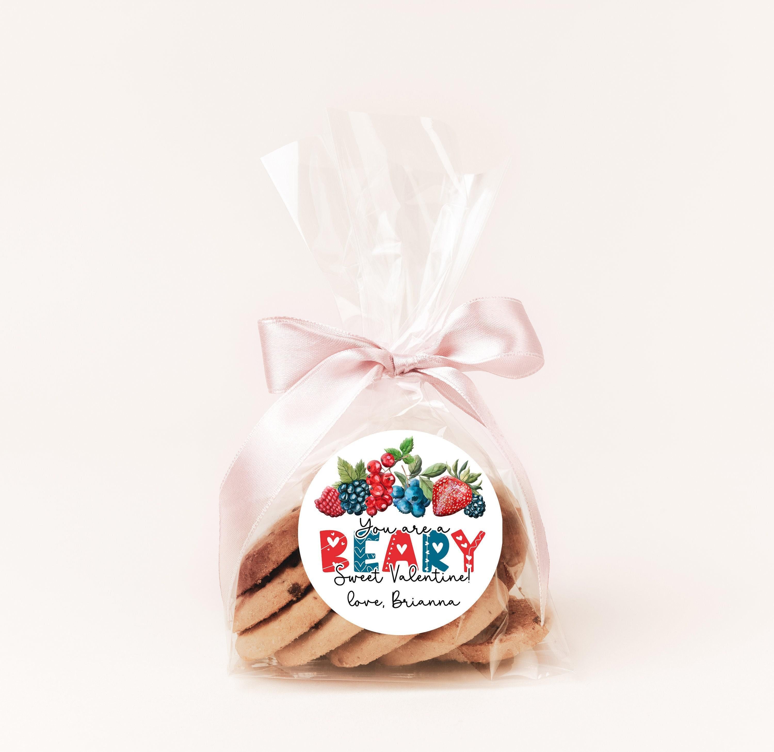 You are a Beary Sweet Valentines Day Stickers - Personalized  Valentine Round Sticker Labels - Classroom Valentines for School