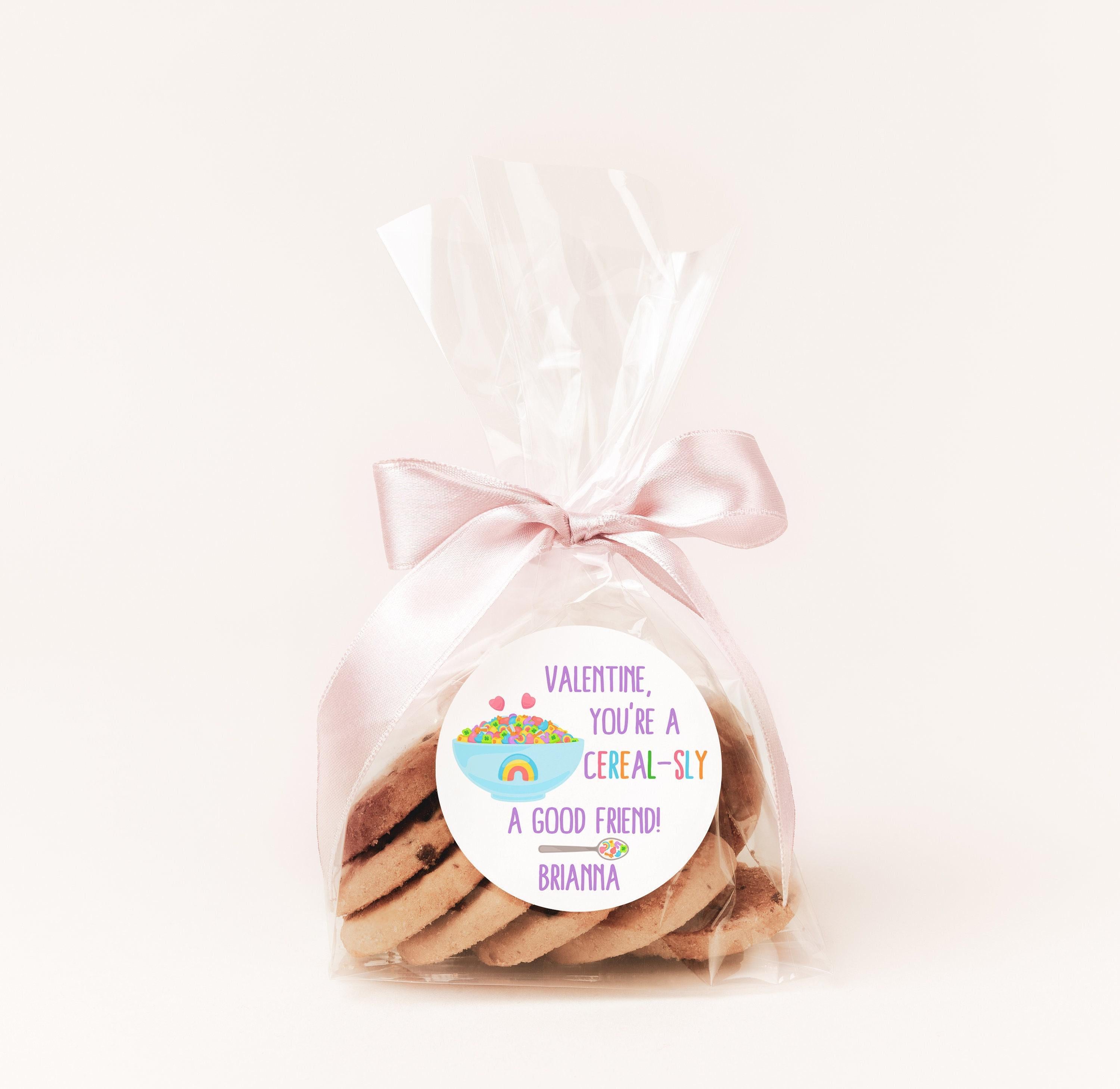 Cereal-sly Valentine Stickers - Cereal Valentine Labels - Happy Valentine's Day Personalized Stickers