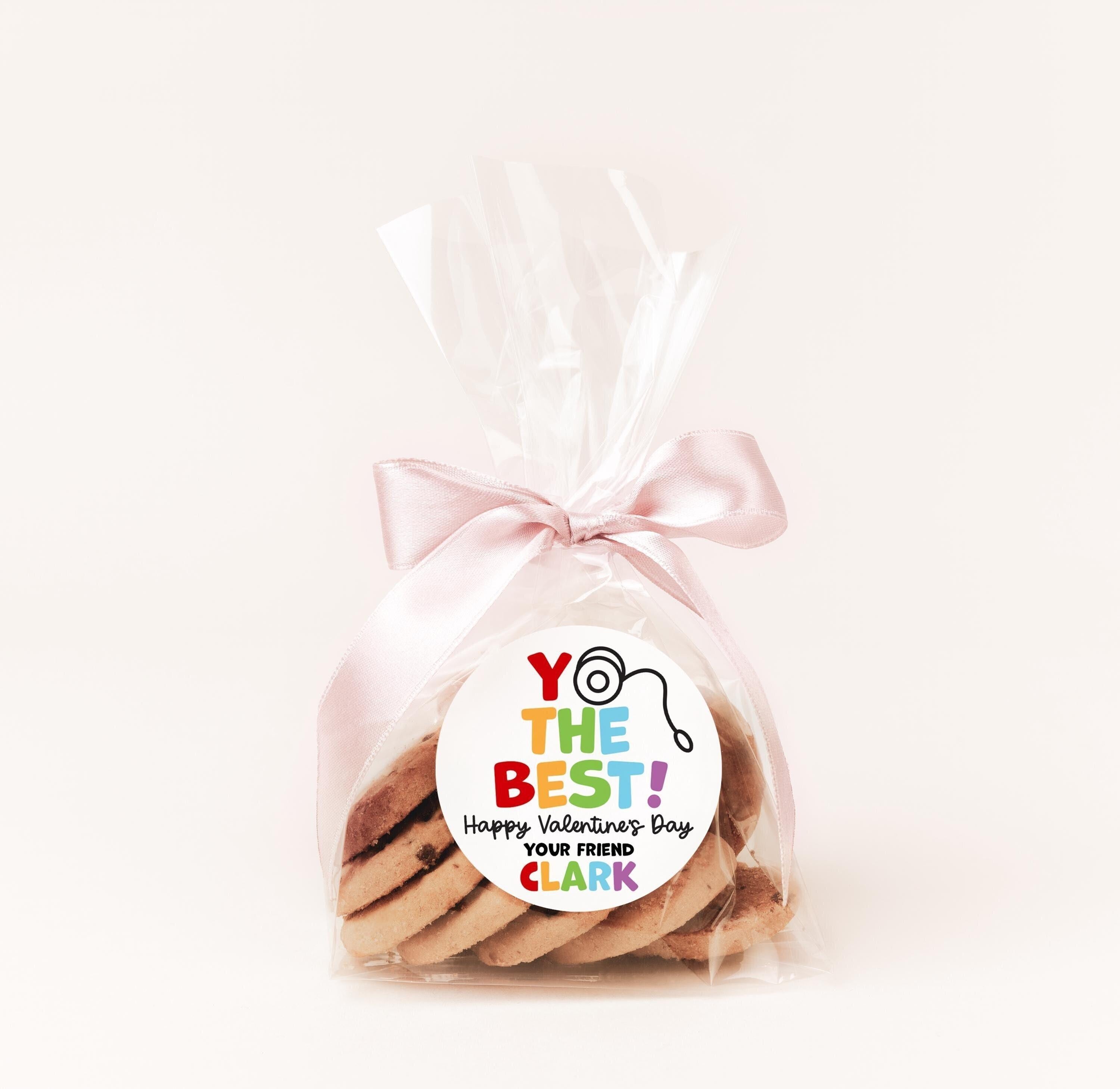 Yo Yo The Best Valentines Day Stickers, Personalized Valentine Round Labels, Classroom Valentines for School, Valentine Treat Bags