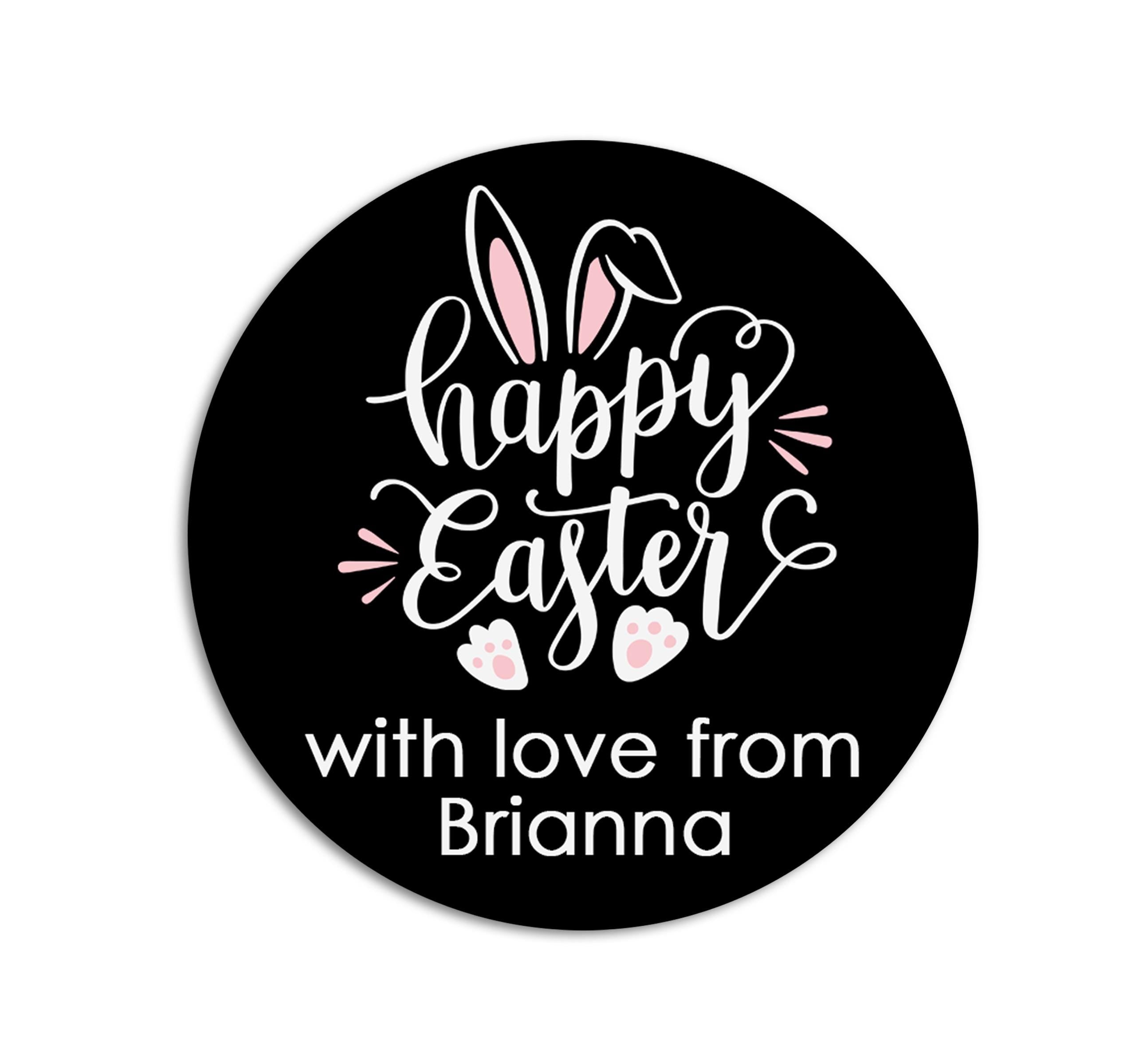 Personalized Easter Stickers, Bunny Feet, Easter Treat Bags
