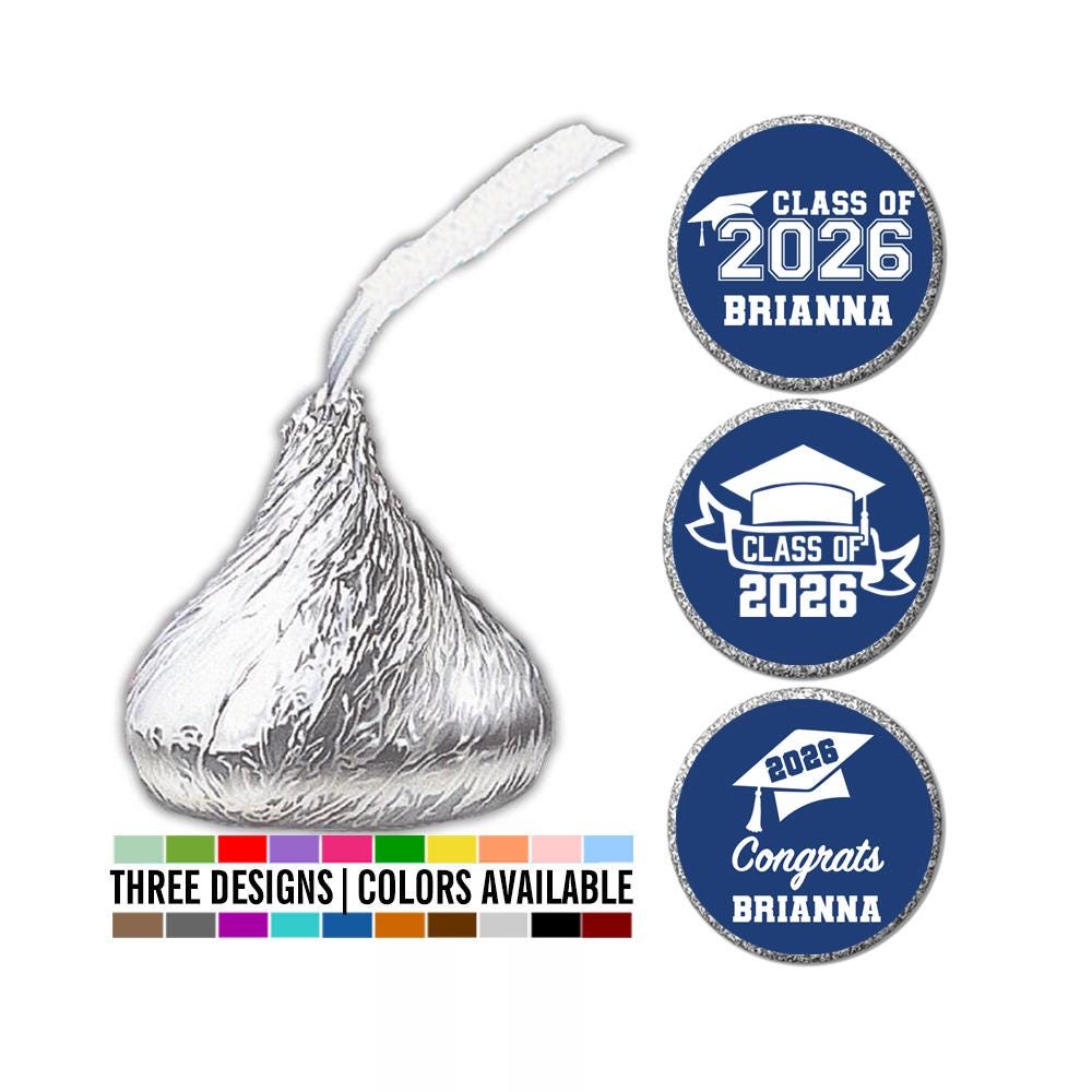 Class of 2026 Graduation Stickers for Chocolate Candy, Personalized Graduation Party Favors, Graduate Envelope Seals