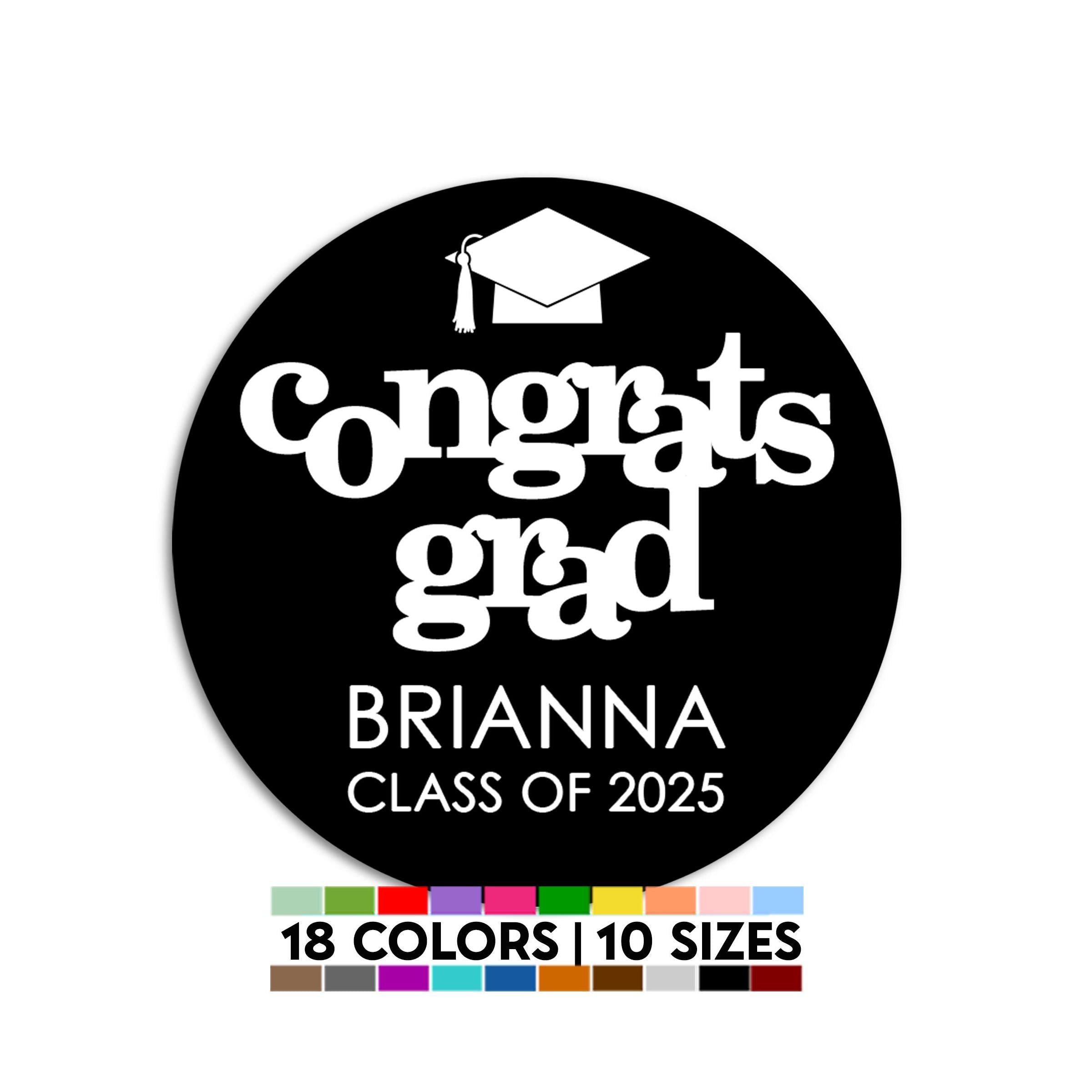 Personalized Graduation Stickers, Class of 2026, Grad Party Favors