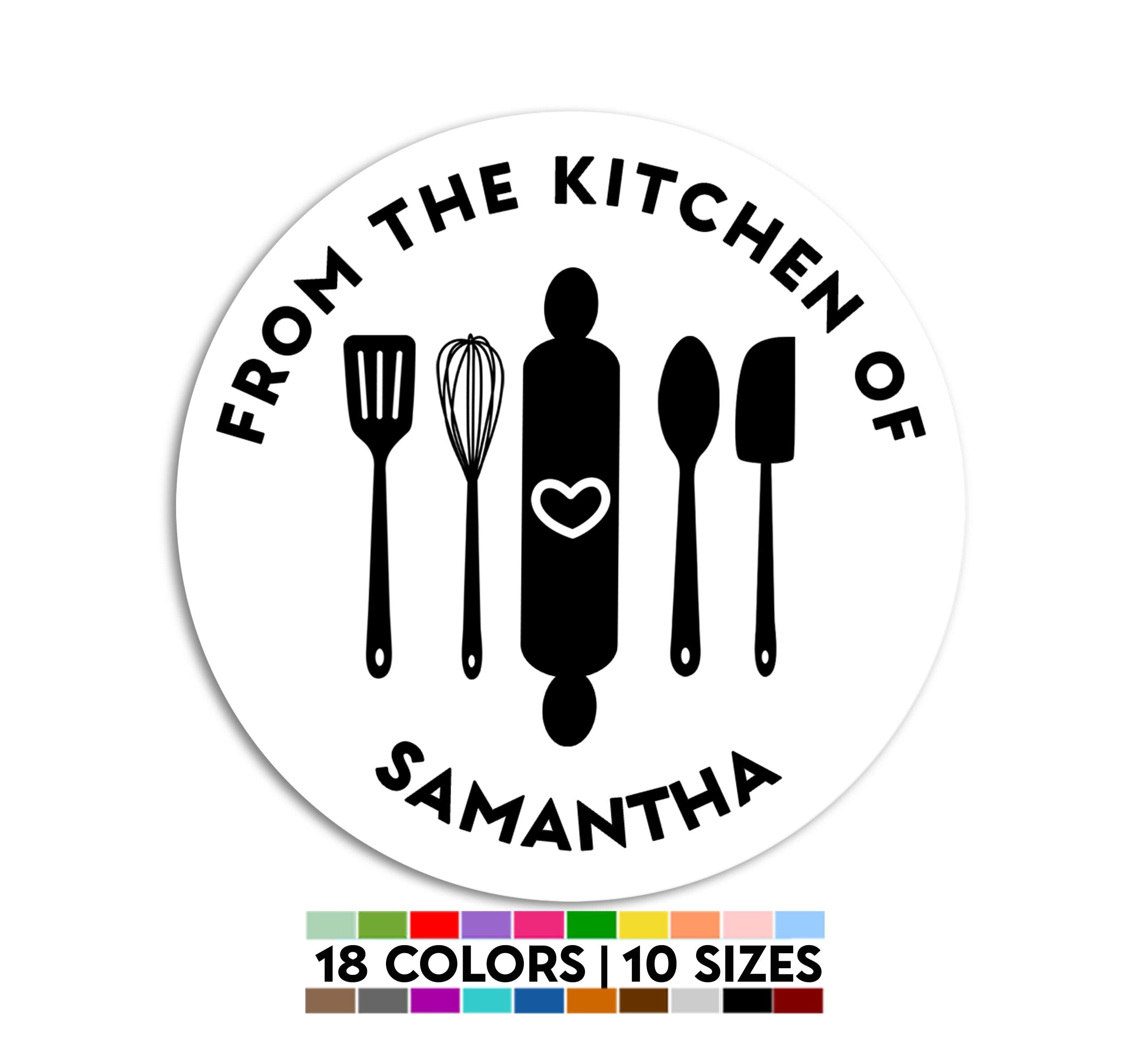 From the Kitchen of Stickers, Personalized Baked Goods Label, Made with Love Stickers, Small Business Bakery
