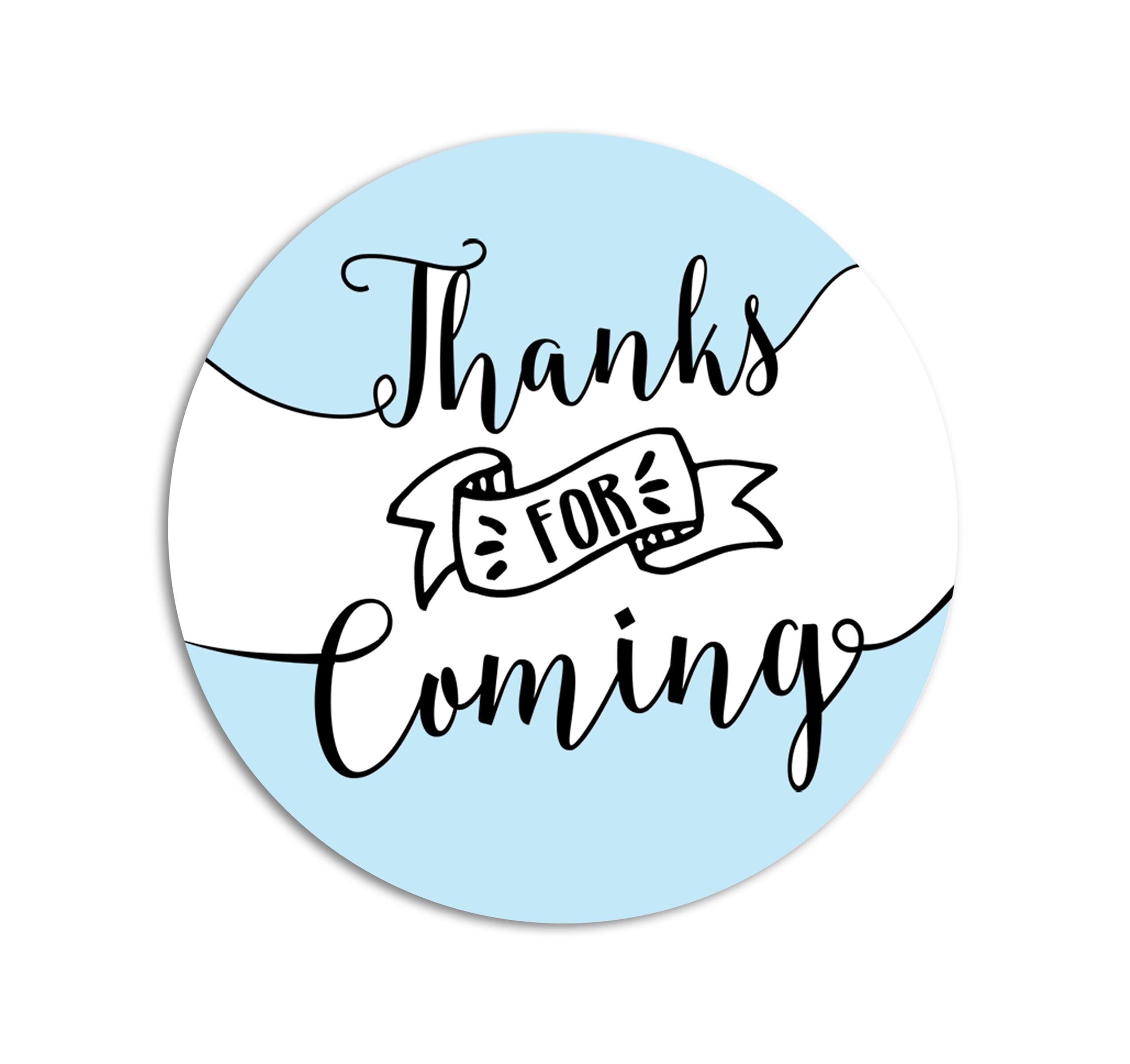 Thank You for Coming Stickers, Party Favors, Baby Shower, Wedding, Bridal, Birthday Labels