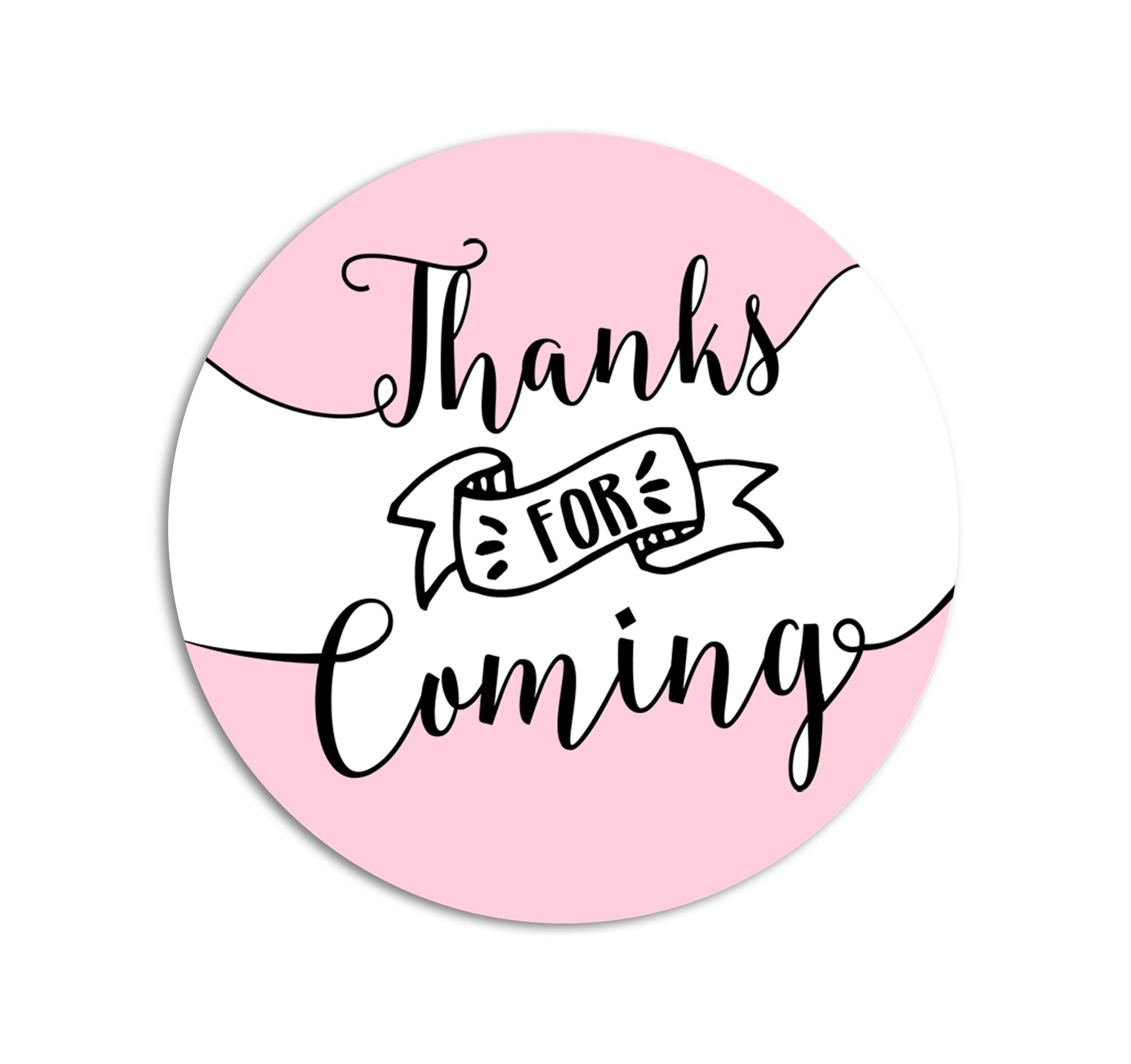 Thank You for Coming Stickers, Party Favors, Baby Shower, Wedding, Bridal, Birthday Labels