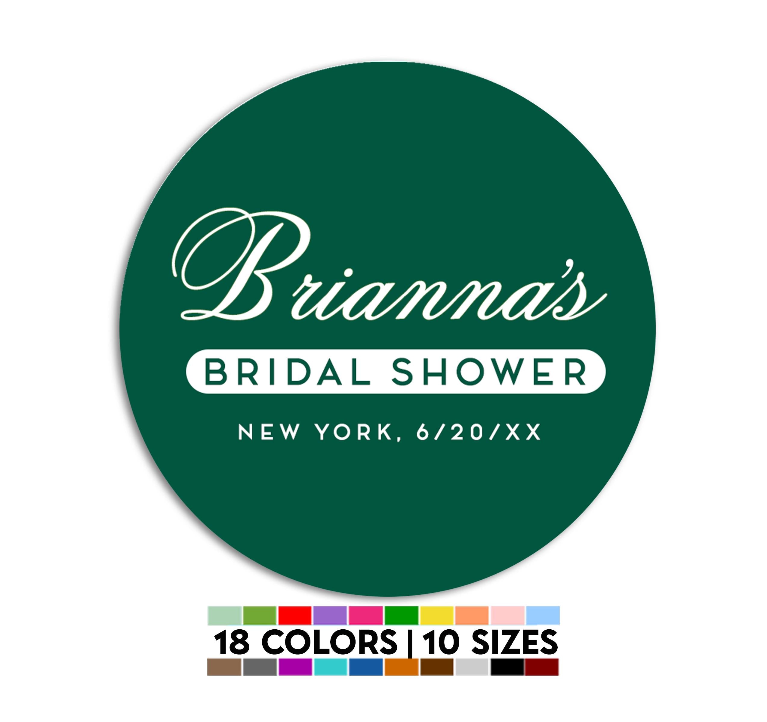 Personalized Coffee Cup Stickers for Bridal Shower, Love is Brewing Favor Labels, Cafe Style Stickers