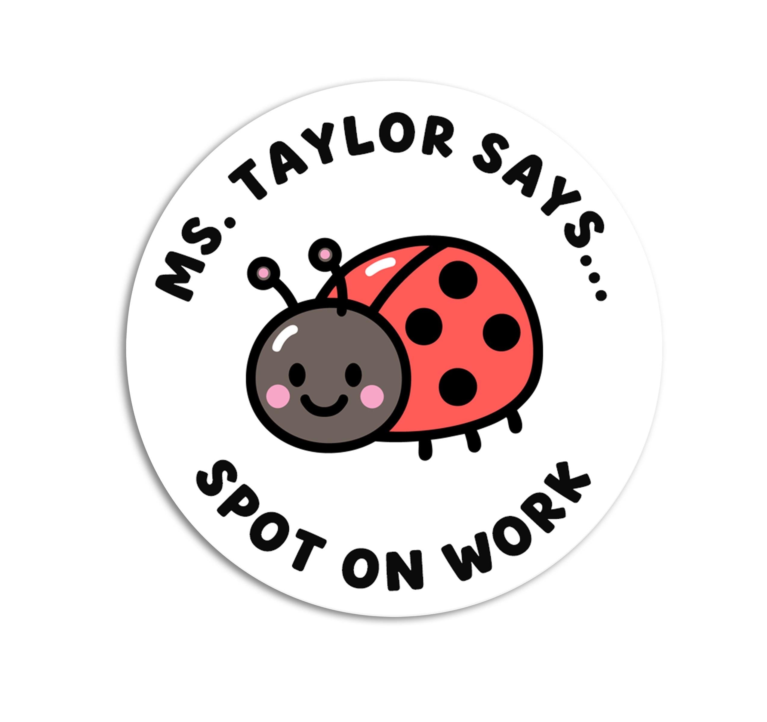 Personalized Teacher Reward Stickers, Custom Name Grading Labels, Elementary School Classroom Motivation Seals