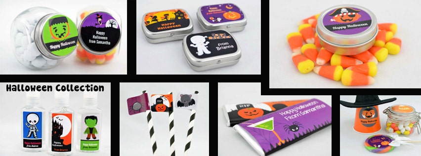 Witch Personalized Halloween Sticker, Custom Halloween Stickers, Kids Halloween Favor Stickers, Halloween Stickers for School