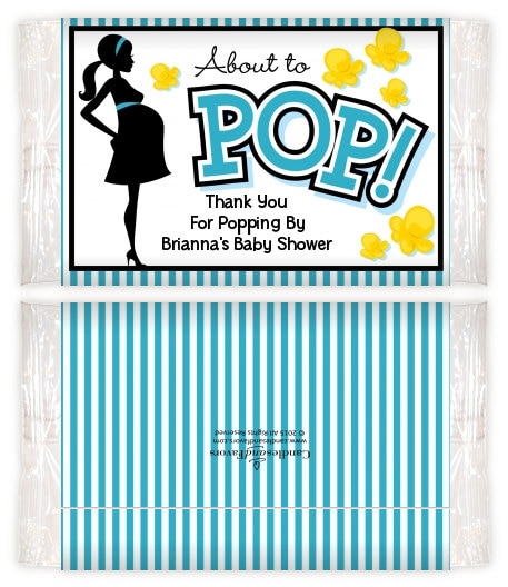 Ready To Pop Teal - Printable Popcorn Wrappers - Available in Four Colors!