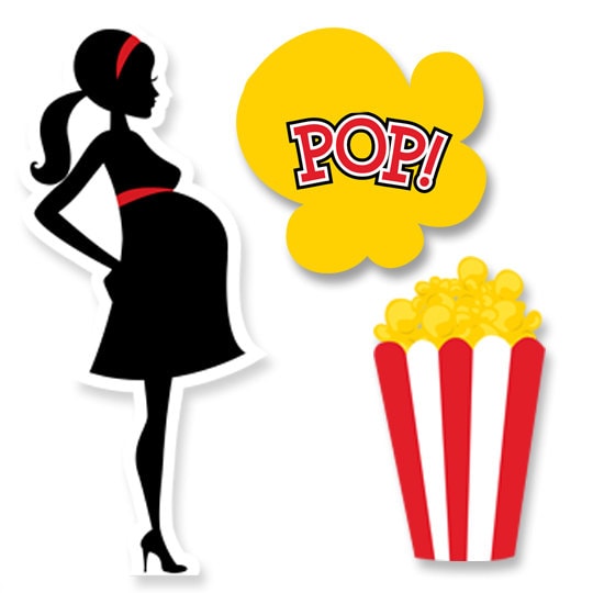 Ready To Pop Baby Shower Cutouts, Party Photo Props