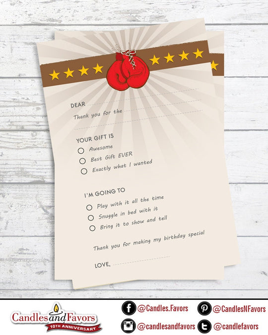 Boxing Gloves - Printable Birthday Party Invitation
