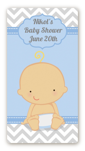 It's A Boy Chevron - Custom Rectangle Baby Shower Sticker/Labels