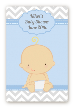 It's A Boy Chevron - Custom Large Rectangle Baby Shower Sticker/Labels