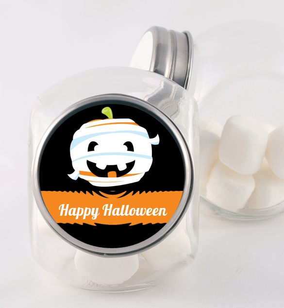 Jack O Lantern Mummy - Personalized Halloween Candy Jar