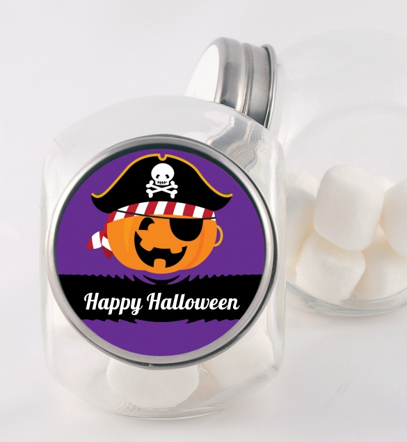 Jack O Lantern Pirate - Personalized Halloween Candy Jar