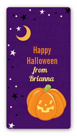 Jack O Lantern - Custom Rectangle Halloween Sticker/Labels