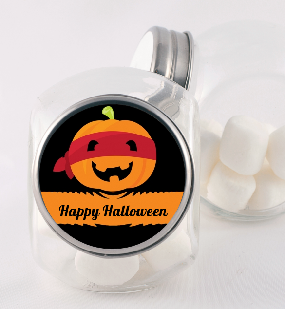 Jack O Lantern Superhero - Personalized Halloween Candy Jar