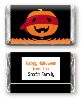 Jack O Lantern Superhero - Personalized Halloween Mini Candy Bar Wrappers