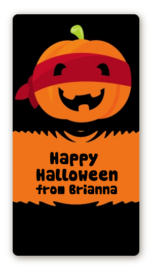 Jack O Lantern Superhero - Custom Rectangle Halloween Sticker/Labels