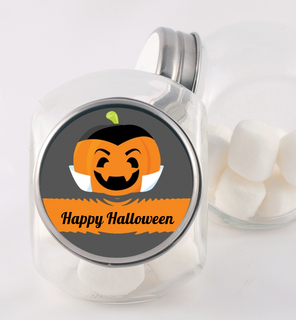 Jack O Lantern Vampire - Personalized Halloween Candy Jar