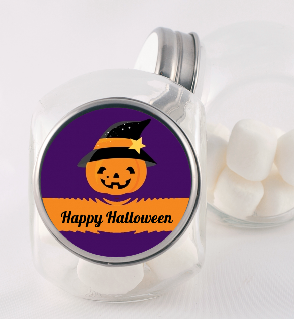 Jack O Lantern Witch - Personalized Halloween Candy Jar