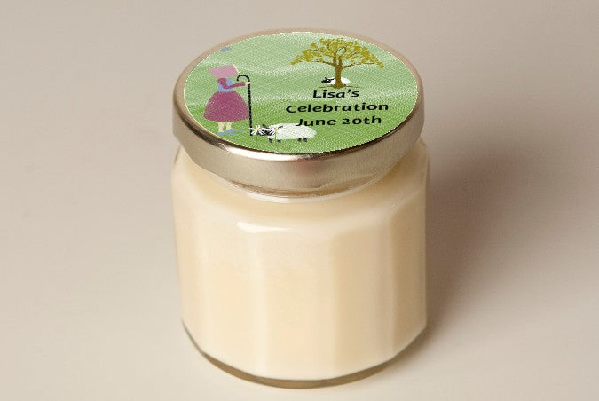 Nursery Rhyme - Little Bo Peep - Baby Shower Personalized Candle Jar