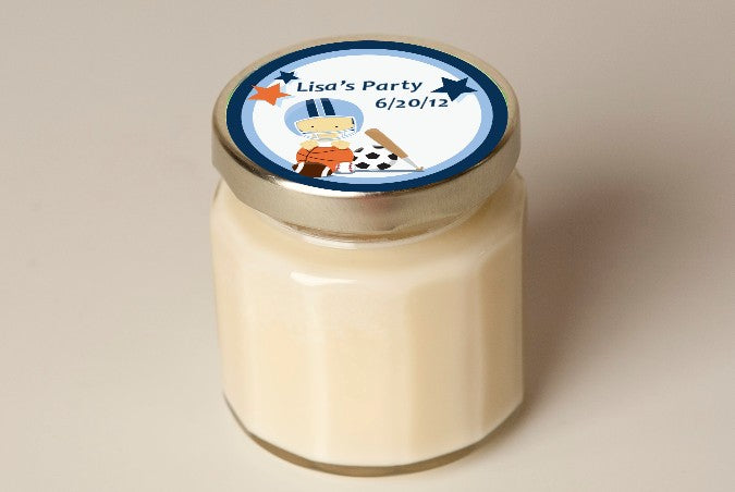 Sports Baby Asian - Baby Shower Personalized Candle Jar