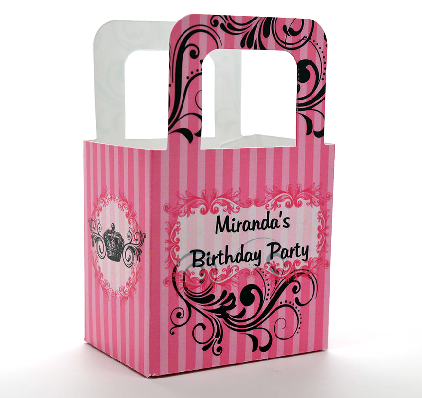 Juicy Couture Inspired - Personalized Birthday Party Favor Boxes