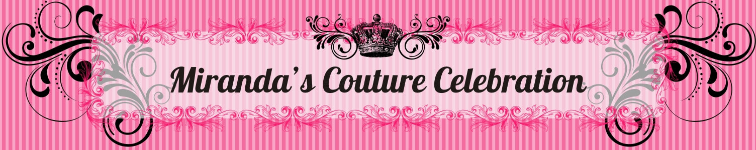 Juicy Couture Inspired - Personalized Birthday Party Banners