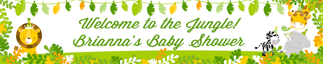 Jungle Party - Personalized Baby Shower Banners
