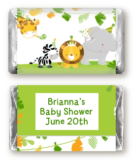 Jungle Party - Personalized Baby Shower Mini Candy Bar Wrappers