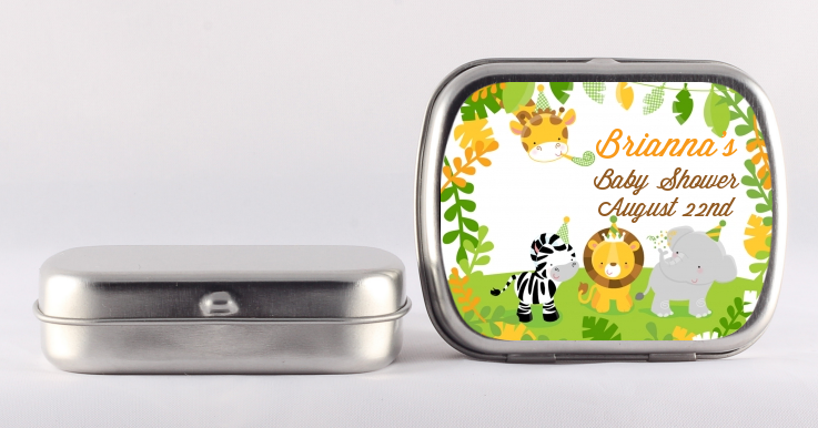 Jungle Party - Personalized Baby Shower Mint Tins