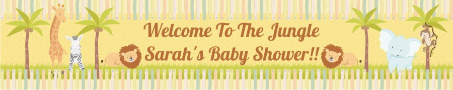 Jungle Safari Party - Personalized Baby Shower Banners