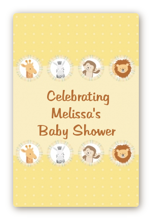 Jungle Safari Party - Custom Large Rectangle Baby Shower Sticker/Labels