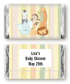 Jungle Safari Party - Personalized Baby Shower Mini Candy Bar Wrappers