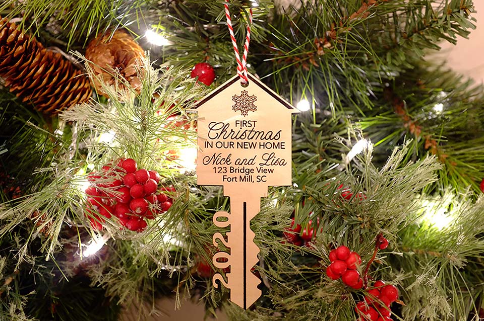 Our First Home Ornament | Christmas Key Ornament