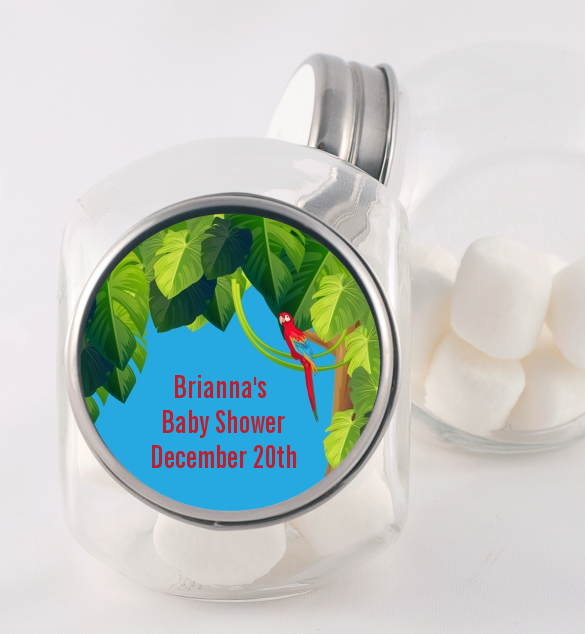 King of the Jungle Safari - Personalized Baby Shower Candy Jar