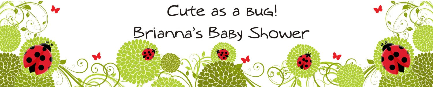 Ladybug - Personalized Baby Shower Banners