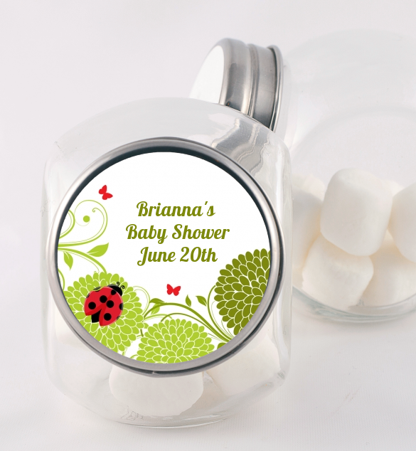 Ladybug - Personalized Baby Shower Candy Jar