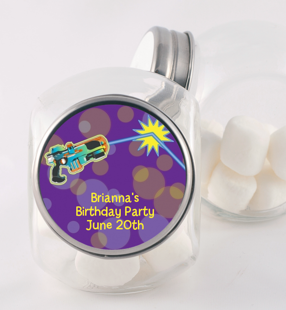 Laser Tag - Personalized Birthday Party Candy Jar
